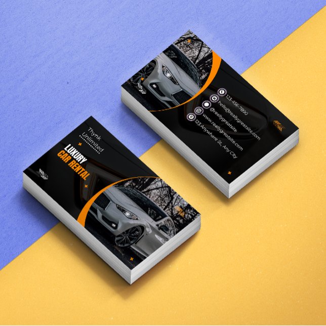 Elegant Car Rental  Business Card (Creator Uploaded)