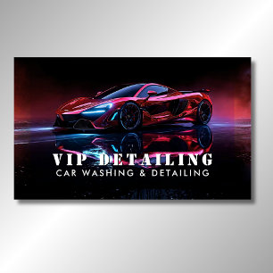Elegant Car Washing & Auto Detailing Business Card