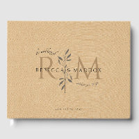Elegant Caramel Botanical Monogram Wedding