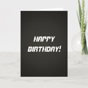 Elegant Carbon Fibre Birthday Card