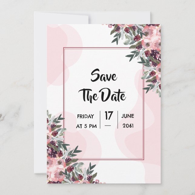 Elegant Card Invitation Card Design Template (Back)