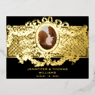 Elegant Card with custom Medallion photo frame