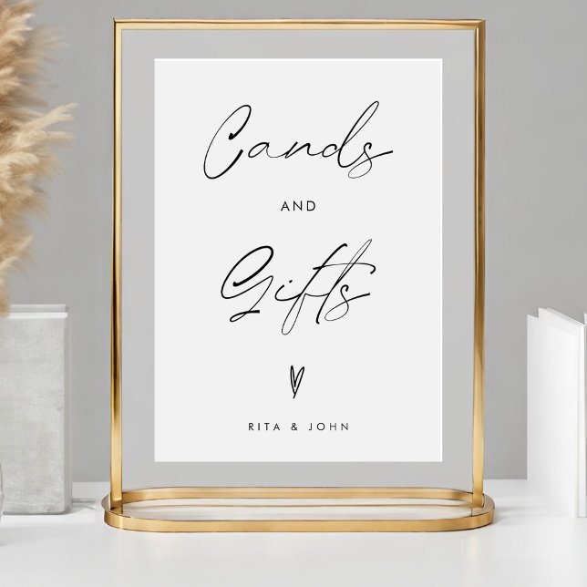 Elegant Cards and Gift Favour Wedding Table Sign (Creator Uploaded)