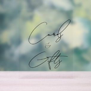 Elegant Cards and Gifts Acrylic Sign