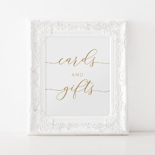 Elegant Cards and Gifts Sign Poster