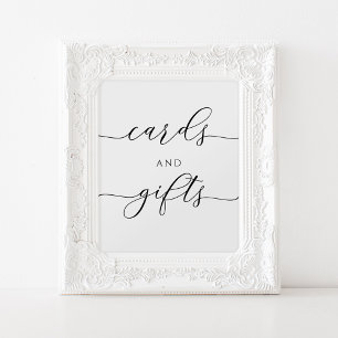 Elegant Cards and Gifts Sign Poster