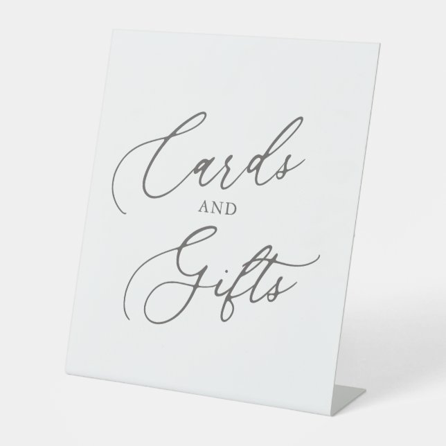 Elegant Cards and Gifts Table Pedestal Sign (Front)