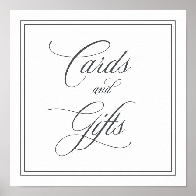 Elegant Cards and Gifts Wedding Sign (Front)