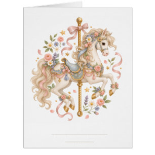 Elegant Carousel Horse French Fairytale