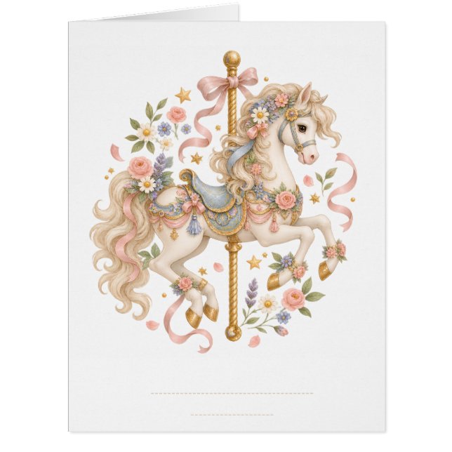 Elegant Carousel Horse French Fairytale (Front)