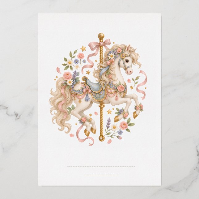 Elegant Carousel Horse French Fairytale (Front)