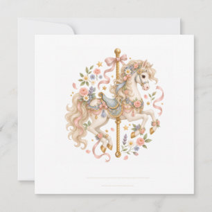 Elegant Carousel Horse French Fairytale