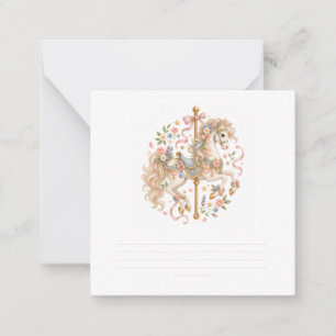 Elegant Carousel Horse French Fairytale Card