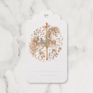 Elegant Carousel Horse French Fairytale Gift Tags
