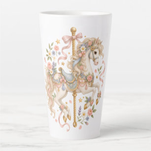 Elegant Carousel Horse French Fairytale Latte Mug