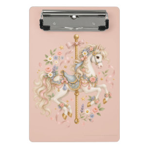 Elegant Carousel Horse French Fairytale Mini Clipboard