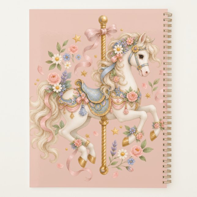 Elegant Carousel Horse French Fairytale Planner (Back)