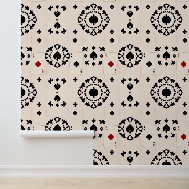 Elegant Casino Royale: Ace & King Playing Card Wallpaper (Application)