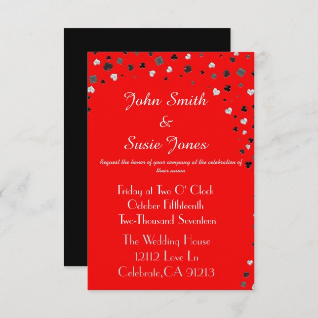 Elegant casino themed invitation (Front/Back)