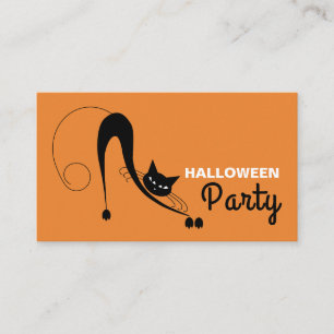 Elegant Cat, Halloween Party Invitation