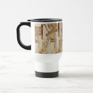 Elegant Cat Harpist  Travel Mug
