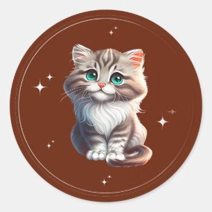 Elegant Cat Lover Sticker cat mum cat dad