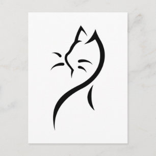 Elegant cat postcard