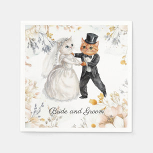 Elegant Cat Wedding  Cute & Classy Cat Napkin