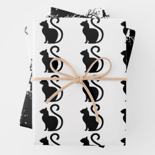 Elegant cat wrapping paper