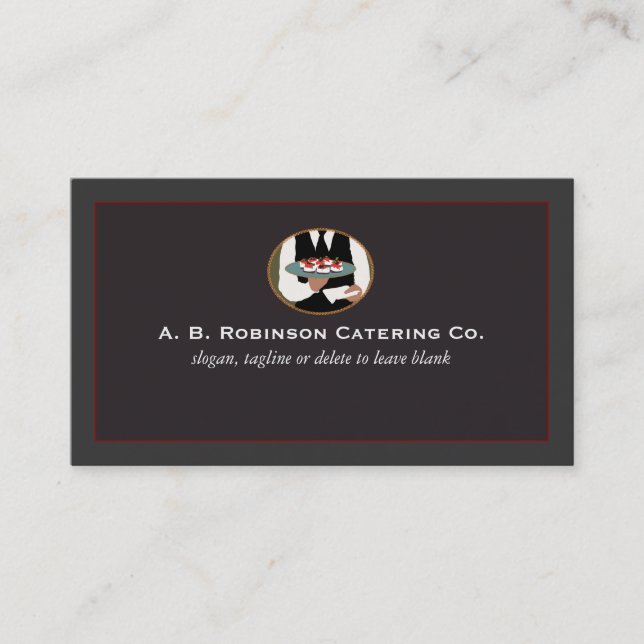 Elegant Catering Business Card (Front)