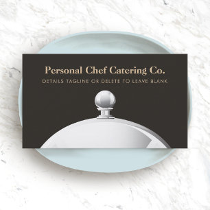 Elegant Catering Company Cloche Business Card