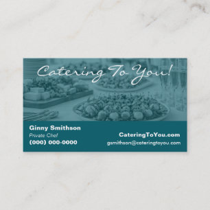 Elegant Catering Food Service & Private Chef Business Card