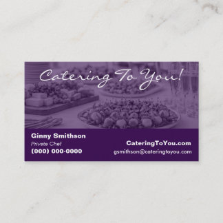 Elegant Catering | Food Service & Private Chef Business Card