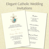 Elegant Catholic Blessed Mary Floral Wedding 