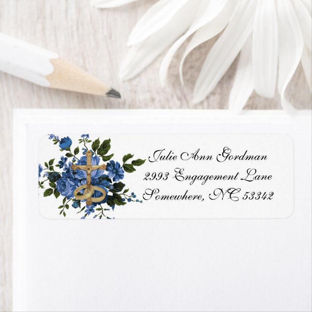Elegant Catholic Blue Roses Wedding (Insitu)