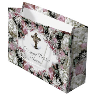 Elegant Catholic Bridal Shower Large Gift Bag