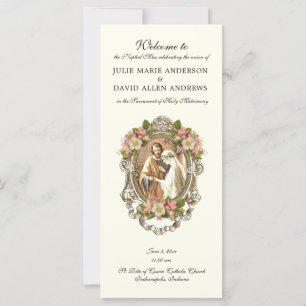 Elegant Catholic Latin Mass Wedding Program