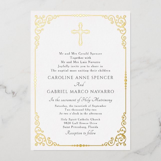 Elegant Catholic Mass Wedding (Front)