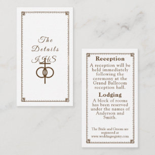 Elegant Catholic Wedding Enclosure Card