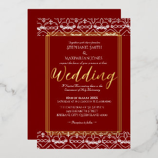 Elegant Catholic Wedding Invitation