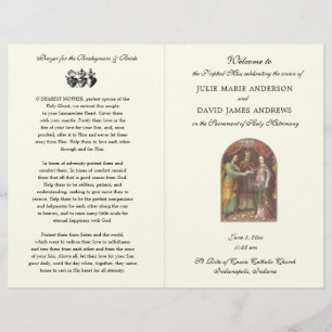 Elegant Catholic Wedding Mass Program