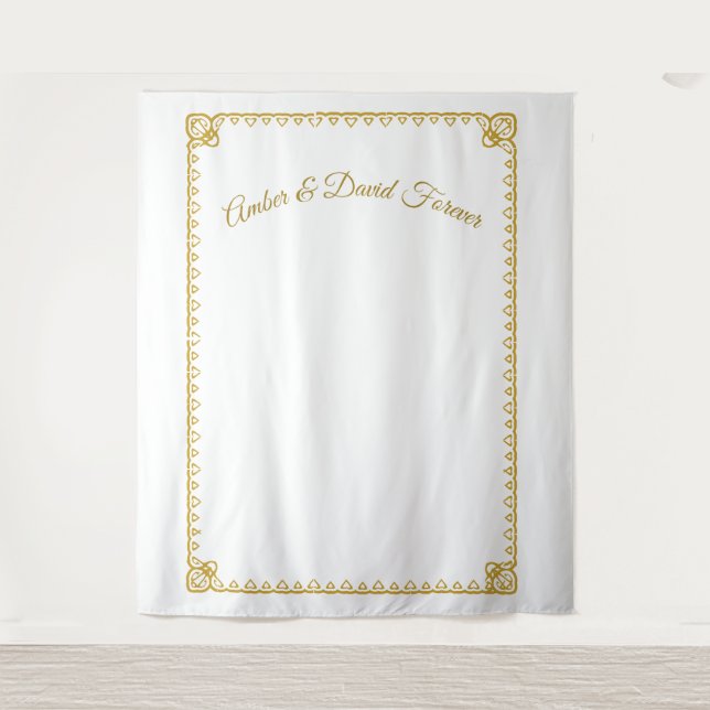 Elegant Catholic Wedding  Tapestry (Front)