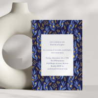 Elegant Celebration Blue Festive Hanukkah Party