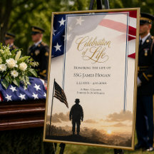 Elegant Celebration of Life American Flag Display