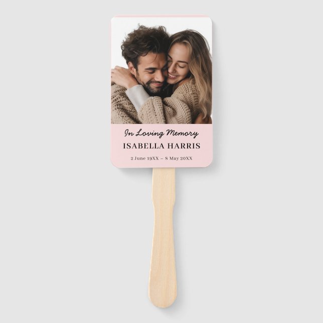 Elegant Celebration of Life Fan Design (Front)