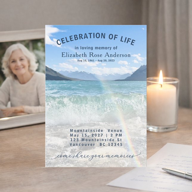 Elegant Celebration of Life Memorial Invitation (Creator Uploaded)