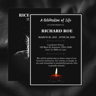 Elegant Celebration of Life Memorial Service  Invitation