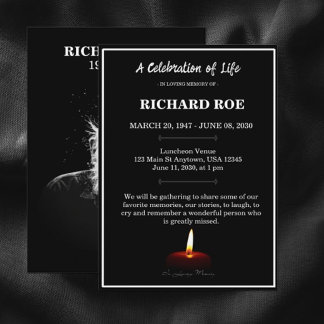 Elegant Celebration of Life Memorial Service Invitation