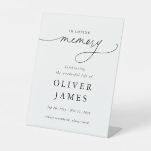 Elegant Celebration of Life Memorial Sign