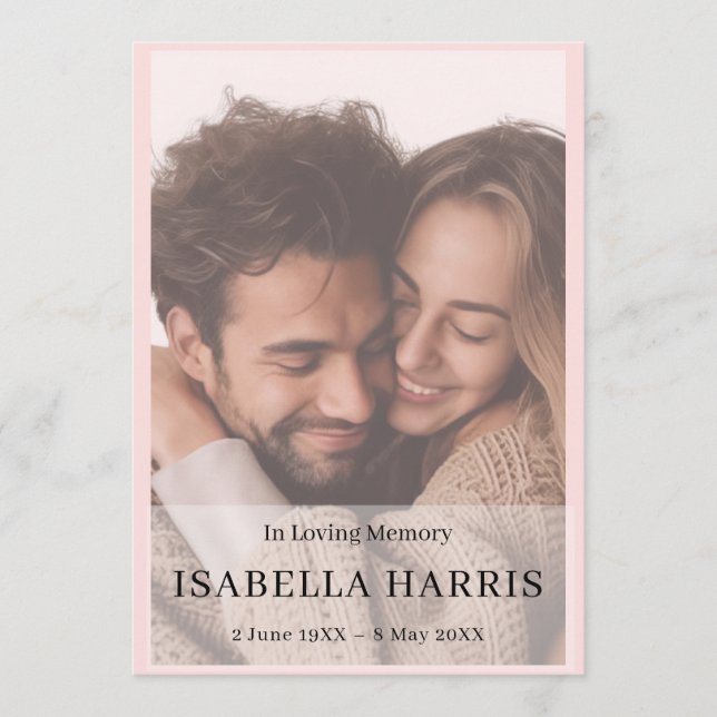 Elegant Celebration of Life Service Design Programme (Front)